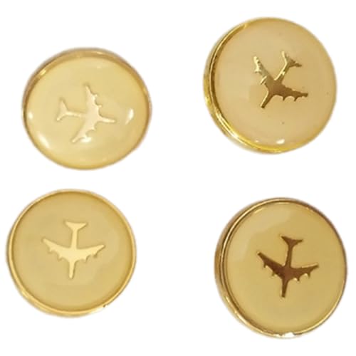 4 PCs Flughafen Uniform Knöpfe Nähknöpfe Jacken Hosen Knöpfe Legierungsknöpfe Kleidungsknöpfe von Psdndeww