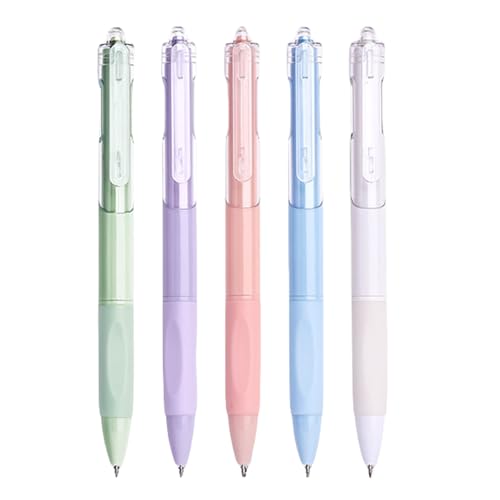 5 x einziehbare Füllfederhalter, 0,5 mm, Gelschreiber, schwarze Tinte, ästhetischer Gelschreiber von Psdndeww