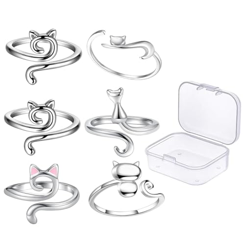 6 x Haken-Spannringe, verstellbar, Häkelringe, Katzenohrringe, Häkelzubehör 6 x Haken-Spannringe, verstellbar, Häkelringe, Katzenohrringe, Häkelzubehör von Psdndeww