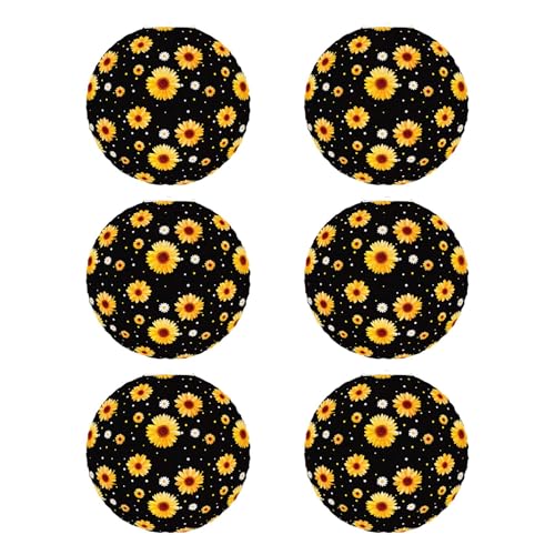 6 x runde Sonnenblumen-Papierlichter, 24,9 cm, für Innen- und Außendekoration 6 x runde Sonnenblumen-Papierlichter, 24,9 cm, für Innen- und Außendekoration von Psdndeww