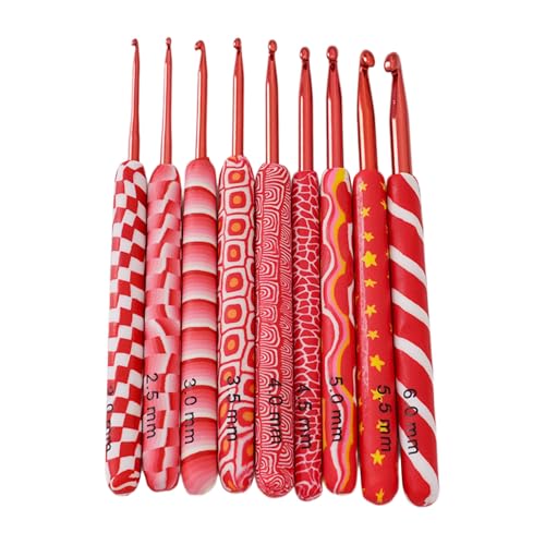 9 Häkelnadeln in der Größe 2 mm - 6 mm, ergonomisch, Häkelnadel, langer Griff, Häkelnadel für Anfänger 9 Häkelnadeln in der Größe 2 mm - 6 mm, ergonomisch, Häkelnadel, langer Griff, Häkelnadel für Anfänger von Psdndeww