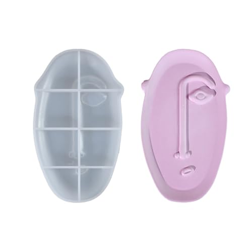 Abstrakte Silikonharzform Gesicht Form DIY Epoxid-Tablett Kreative Tischdekoration Form Abstrakte Silikonharzform Gesicht Form DIY Epoxid-Tablett Kreative Tischdekoration Form von Psdndeww