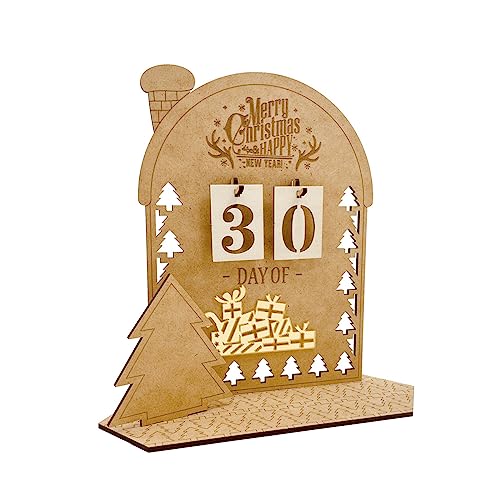 Aladha Adventskalender, Countdown-Kalender aus Holz aus dem Haus des Hauses für Ramadan Deco Eidmubarak von Psdndeww