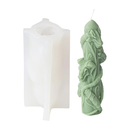 Doppelkopf-Pferde-Säule Kerze aus Silikon für Halloween-Aromatherapie-Dekoration Doppelkopf-Pferde-Säule Kerze aus Silikon für Halloween-Aromatherapie-Dekoration von Psdndeww