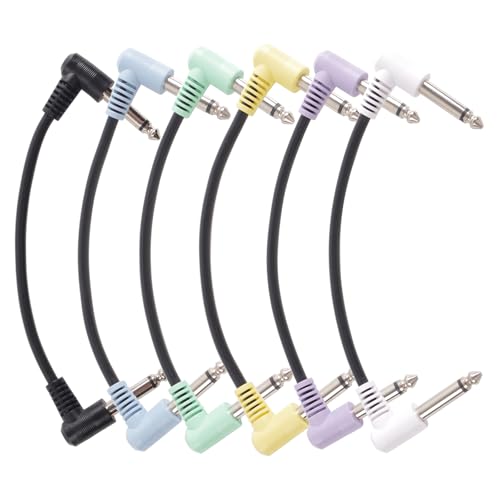 E-Gitarren-Effektpedal-Verbindungskabel, 3/6 Stück, geräuscharmes abgeschirmtes Kabel, rechtwinkliges Pedalkabel, einfach zu bedienen E-Gitarren-Effektpedal-Verbindungskabel, 3/6 Stück, geräuscharmes abgeschirmtes Kabel, rechtwinkliges Pedalkabel, einfach zu bedienen von Psdndeww