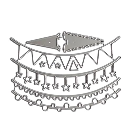 Feier Banner Metall Stanzformen aus Kohlenstoffstahl Karten Schablonen für Dekoration Scrapbooking Prägeschablone von Psdndeww