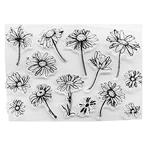 Geprägtes Fotoalbum mit transparenten Silikonstempeln mit Gänseblümchen-Motiv Geprägtes Fotoalbum mit transparenten Silikonstempeln mit Gänseblümchen-Motiv von Psdndeww