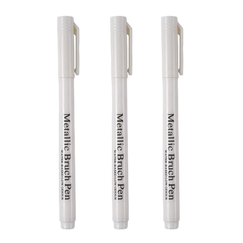 Metallic-Textmarker, Wasser-Metallic-Lack-Marker für Kartenherstellung, Schreiben, Signieren, Scrapbooking, Kunstwerke, Highlight-Marker, 3 Stück von Psdndeww