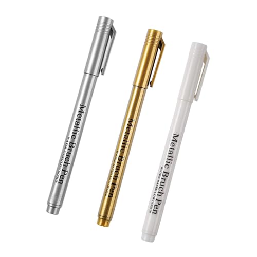 Metallic-Textmarker, Wasser-Metallic-Lack-Marker für Kartenherstellung, Schreiben, Signieren, Scrapbooking, Kunstwerke, Highlight-Marker, 3 Stück von Psdndeww