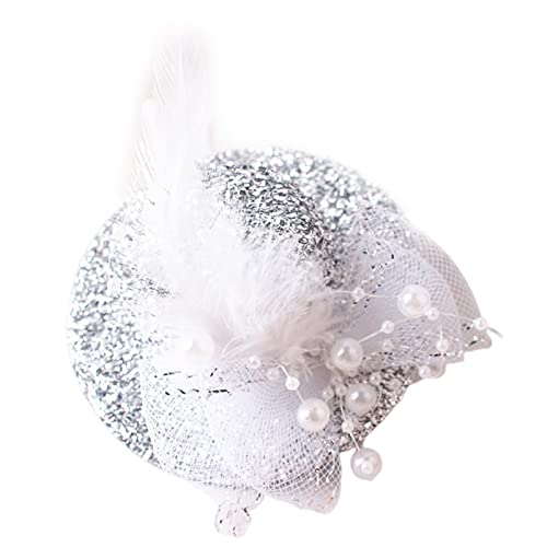 Psdndeww Fascinator für Teepartys, Mädchen, Fascinator, Hut, Pillendose, Hut, Cocktail-Fascinator, Blumen-Fascinator, Netzstoff Psdndeww Fascinator für Teepartys, Mädchen, Fascinator, Hut, Pillendose, Hut, Cocktail-Fascinator, Blumen-Fascinator, Netzstoff von Psdndeww