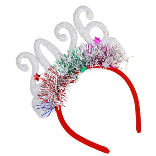 Psdndeww Funkelnde Neujahrs-Stirnbänder mit glitzernder Zahl und Girlanden, für Festivals, Partys, Feiern, Versammlungen, Festivals, Haarbänder von Psdndeww