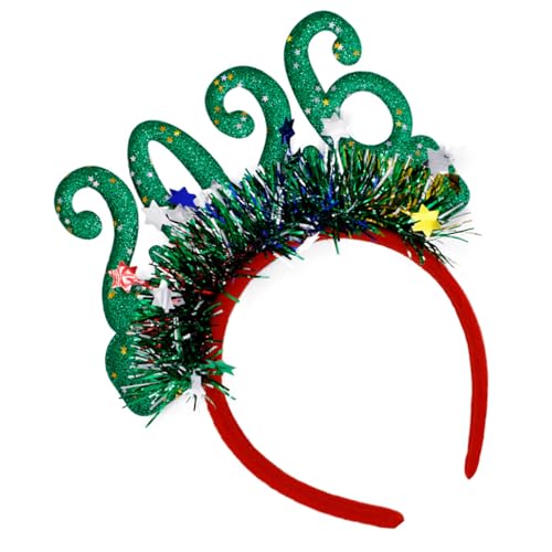Psdndeww Funkelnde Neujahrs-Stirnbänder mit glitzernder Zahl und Girlanden, für Festivals, Partys, Feiern, Versammlungen, Festivals, Haarbänder von Psdndeww