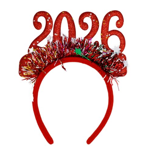 Psdndeww Funkelnde Neujahrs-Stirnbänder mit glitzernder Zahl und Girlanden, für Festivals, Partys, Feiern, Versammlungen, Festivals, Haarbänder von Psdndeww