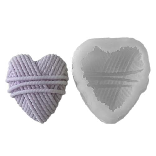 Silikon-Seifenform zum Stricken in Herzform, Figuren, geeignet zur Dekoration von Psdndeww