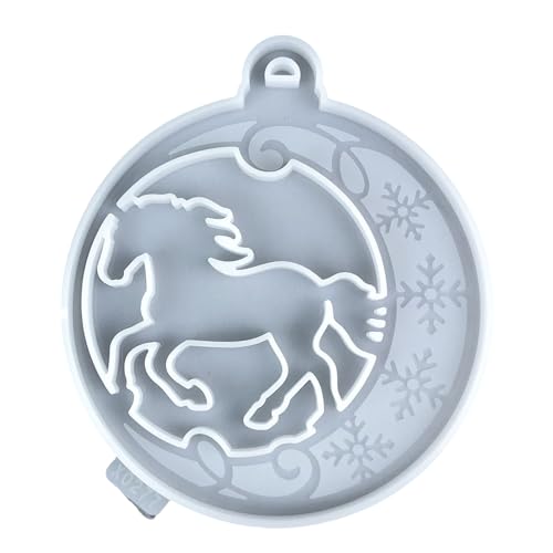 Weihnachtsbaumverzierungsform, Epoxidharz, Pferdeanhänger, antihaftbeschichtet, für Schmuckherstellung Weihnachtsbaumverzierungsform, Epoxidharz, Pferdeanhänger, antihaftbeschichtet, für Schmuckherstellung von Psdndeww