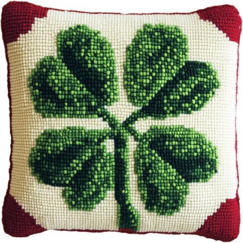 Pskgbxmu Gestempeltes Kreuzstich Kissen 45x45cm Kleeblatt DIY Kissen Stickerei Set für kreative Inneneinrichtung Handarbeitsset für erwachsene Anfänger Pskgbxmu Gestempeltes Kreuzstich Kissen 45x45cm Kleeblatt DIY Kissen Stickerei Set für kreative Inneneinrichtung Handarbeitsset für erwachsene Anfänger von Pskgbxmu