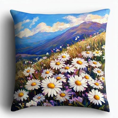 Pskgbxmu Gestempeltes Kreuzstich Kissen 45x45cm Landschaft DIY Kissen Stickerei Set für kreative Inneneinrichtung Handarbeitsset für erwachsene Anfänger Pskgbxmu Gestempeltes Kreuzstich Kissen 45x45cm Landschaft DIY Kissen Stickerei Set für kreative Inneneinrichtung Handarbeitsset für erwachsene Anfänger von Pskgbxmu