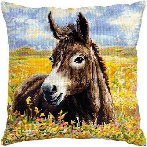 Pskgbxmu Gestempeltes Kreuzstich Kissen 45x45cm Tiesel DIY Kissen Stickerei Set für kreative Inneneinrichtung Handarbeitsset für erwachsene Anfänger Pskgbxmu Gestempeltes Kreuzstich Kissen 45x45cm Tiesel DIY Kissen Stickerei Set für kreative Inneneinrichtung Handarbeitsset für erwachsene Anfänger von Pskgbxmu