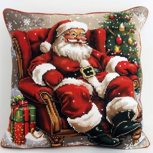 Pskgbxmu Gestempeltes Kreuzstich Kissen 45x45cm Weihnachtsmann Weihnachtsmann DIY Kissen Stickerei Set für kreative Inneneinrichtung Handarbeitsset für erwachsene Anfänger Pskgbxmu Gestempeltes Kreuzstich Kissen 45x45cm Weihnachtsmann Weihnachtsmann DIY Kissen Stickerei Set für kreative Inneneinrichtung Handarbeitsset für erwachsene Anfänger von Pskgbxmu
