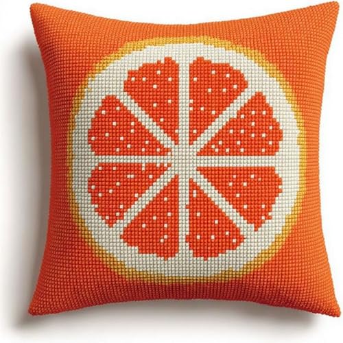 Pskgbxmu Gestempeltes Kreuzstich Kissen 45x45cm Zitronenscheibe DIY Kissen Stickerei Set für kreative Inneneinrichtung Handarbeitsset für erwachsene Anfänger Pskgbxmu Gestempeltes Kreuzstich Kissen 45x45cm Zitronenscheibe DIY Kissen Stickerei Set für kreative Inneneinrichtung Handarbeitsset für erwachsene Anfänger von Pskgbxmu