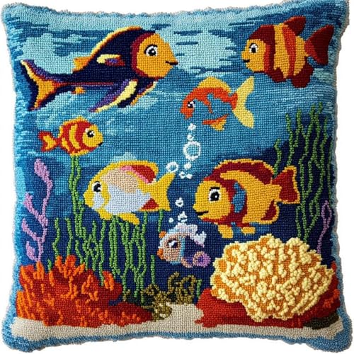 Pskgbxmu Kreuzstickpackung Gestempelte Stick-Kissenbezüge Bunter Fisch DIY Gebastelt Kissenbezug ohne Kissenkern für kreative Inneneinrichtung Handarbeitsset 45x45cm Pskgbxmu Kreuzstickpackung Gestempelte Stick-Kissenbezüge Bunter Fisch DIY Gebastelt Kissenbezug ohne Kissenkern für kreative Inneneinrichtung Handarbeitsset 45x45cm von Pskgbxmu