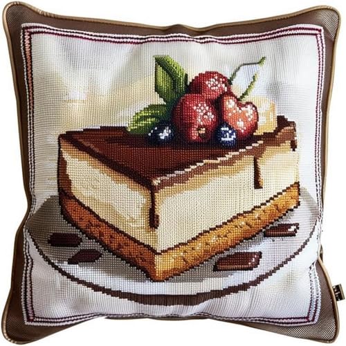Pskgbxmu Kreuzstickpackung Gestempelte Stick-Kissenbezüge Dessert DIY Gebastelt Kissenbezug ohne Kissenkern für kreative Inneneinrichtung Handarbeitsset 45x45cm Pskgbxmu Kreuzstickpackung Gestempelte Stick-Kissenbezüge Dessert DIY Gebastelt Kissenbezug ohne Kissenkern für kreative Inneneinrichtung Handarbeitsset 45x45cm von Pskgbxmu