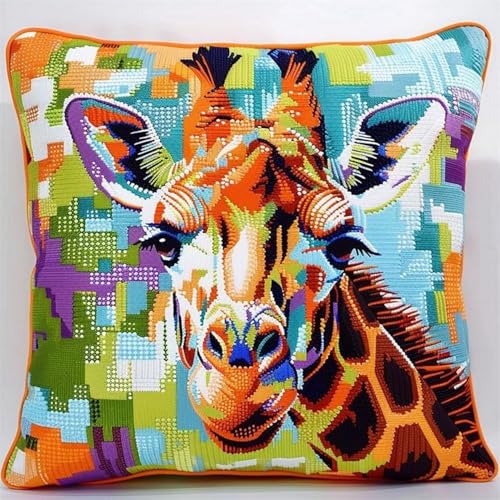 Pskgbxmu Kreuzstickpackung Gestempelte Stick-Kissenbezüge Giraffe DIY Gebastelt Kissenbezug ohne Kissenkern für kreative Inneneinrichtung Handarbeitsset 45x45cm Pskgbxmu Kreuzstickpackung Gestempelte Stick-Kissenbezüge Giraffe DIY Gebastelt Kissenbezug ohne Kissenkern für kreative Inneneinrichtung Handarbeitsset 45x45cm von Pskgbxmu