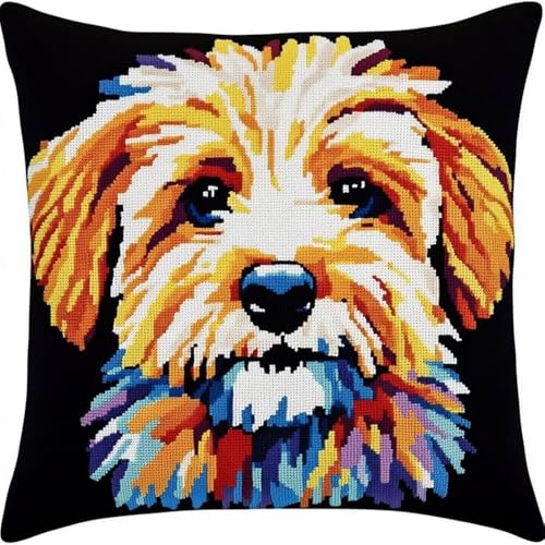 Pskgbxmu Kreuzstickpackung Gestempelte Stick-Kissenbezüge Haustier Hund DIY Gebastelt Kissenbezug ohne Kissenkern für kreative Inneneinrichtung Handarbeitsset 45x45cm Pskgbxmu Kreuzstickpackung Gestempelte Stick-Kissenbezüge Haustier Hund DIY Gebastelt Kissenbezug ohne Kissenkern für kreative Inneneinrichtung Handarbeitsset 45x45cm von Pskgbxmu
