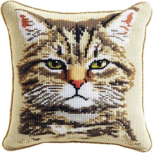 Pskgbxmu Kreuzstickpackung Gestempelte Stick-Kissenbezüge Katze DIY Gebastelt Kissenbezug ohne Kissenkern für kreative Inneneinrichtung Handarbeitsset 45x45cm Pskgbxmu Kreuzstickpackung Gestempelte Stick-Kissenbezüge Katze DIY Gebastelt Kissenbezug ohne Kissenkern für kreative Inneneinrichtung Handarbeitsset 45x45cm von Pskgbxmu
