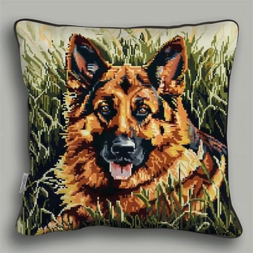 Pskgbxmu Kreuzstickpackung Gestempelte Stick-Kissenbezüge Schäferhund DIY Gebastelt Kissenbezug ohne Kissenkern für kreative Inneneinrichtung Handarbeitsset 45x45cm Pskgbxmu Kreuzstickpackung Gestempelte Stick-Kissenbezüge Schäferhund DIY Gebastelt Kissenbezug ohne Kissenkern für kreative Inneneinrichtung Handarbeitsset 45x45cm von Pskgbxmu