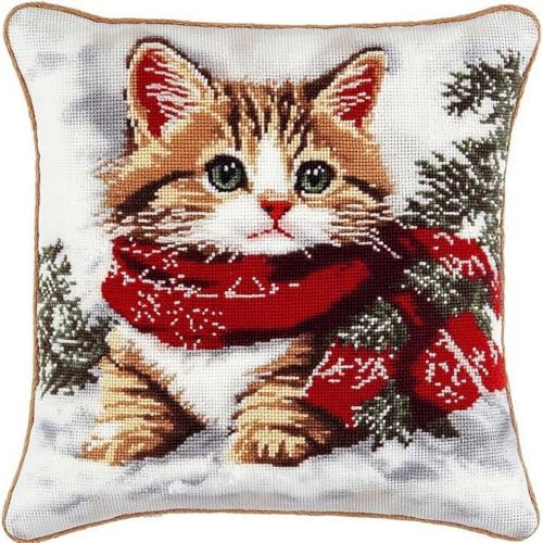 Pskgbxmu Kreuzstickpackung Gestempelte Stick-Kissenbezüge Tierkatze DIY Gebastelt Kissenbezug ohne Kissenkern für kreative Inneneinrichtung Handarbeitsset 45x45cm Pskgbxmu Kreuzstickpackung Gestempelte Stick-Kissenbezüge Tierkatze DIY Gebastelt Kissenbezug ohne Kissenkern für kreative Inneneinrichtung Handarbeitsset 45x45cm von Pskgbxmu