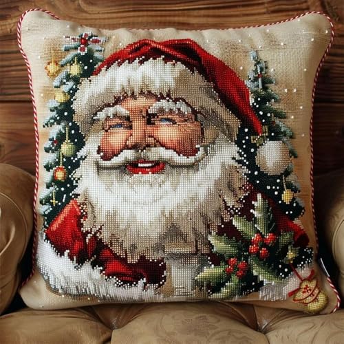Pskgbxmu Kreuzstickpackung Gestempelte Stick-Kissenbezüge Weihnachtsmann DIY Gebastelt Kissenbezug ohne Kissenkern für kreative Inneneinrichtung Handarbeitsset 45x45cm Pskgbxmu Kreuzstickpackung Gestempelte Stick-Kissenbezüge Weihnachtsmann DIY Gebastelt Kissenbezug ohne Kissenkern für kreative Inneneinrichtung Handarbeitsset 45x45cm von Pskgbxmu