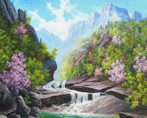 Pskgbxmu Vorgedruckt Kreuzstich Set Berge und fließendes Wasser DIY Stickvorlagen 11CT Stickbilder Zum Sticken Starter Set FüR Erwachsene Kinder AnfäNger 40x50 cm Pskgbxmu Vorgedruckt Kreuzstich Set Berge und fließendes Wasser DIY Stickvorlagen 11CT Stickbilder Zum Sticken Starter Set FüR Erwachsene Kinder AnfäNger 40x50 cm von Pskgbxmu
