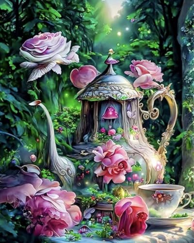 Pskgbxmu Vorgedruckt Kreuzstich Set Fantasy-Blumenkessel DIY Stickvorlagen 11CT Stickbilder Zum Sticken Starter Set FüR Erwachsene Kinder AnfäNger - 40×50cm Pskgbxmu Vorgedruckt Kreuzstich Set Fantasy-Blumenkessel DIY Stickvorlagen 11CT Stickbilder Zum Sticken Starter Set FüR Erwachsene Kinder AnfäNger - 40×50cm von Pskgbxmu