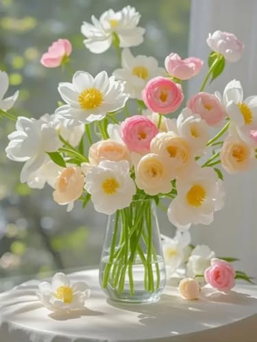 Pskgbxmu Vorgedruckt Kreuzstich Set Schöne Blumen DIY Stickvorlagen 11CT Stickbilder Zum Sticken Starter Set FüR Erwachsene Kinder AnfäNger 40x50 cm Pskgbxmu Vorgedruckt Kreuzstich Set Schöne Blumen DIY Stickvorlagen 11CT Stickbilder Zum Sticken Starter Set FüR Erwachsene Kinder AnfäNger 40x50 cm von Pskgbxmu