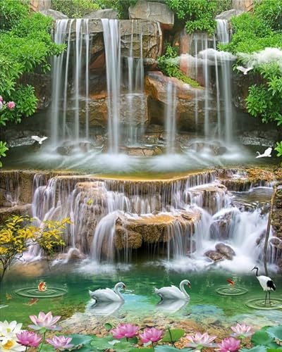 Pskgbxmu Vorgedruckt Kreuzstich Set wunderschöne Wasserfalllandschaft DIY Stickvorlagen 11CT Stickbilder Zum Sticken Starter Set FüR Erwachsene Kinder AnfäNger - 40×50cm Pskgbxmu Vorgedruckt Kreuzstich Set wunderschöne Wasserfalllandschaft DIY Stickvorlagen 11CT Stickbilder Zum Sticken Starter Set FüR Erwachsene Kinder AnfäNger - 40×50cm von Pskgbxmu