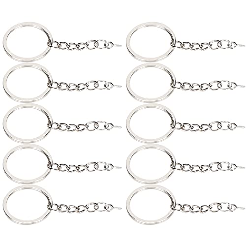 10pcs Schlüsselringlegierung, DIY -Schlüsselkettenzubehör, Machen Schlüsselanhänger für Mobiltelefone, Taschen, Anhänger (φ30mm 【10 Teile】) von Pssopp