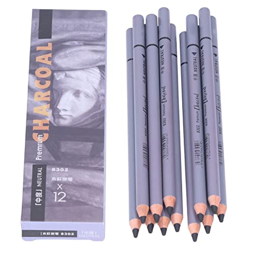 12Pcs Kohlestifte Kohlezeichnungsstifte Sketch Kohlestifte für Anfänger, Profis und Künstler 12Pcs Kohlestifte Kohlezeichnungsstifte Sketch Kohlestifte für Anfänger, Profis und Künstler von Pssopp