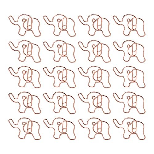 20 Stück Cartoon Büroklammern Elefant Formen Büroklammern Metall Tier Büroklammern Lesezeichen Büroklammern für Office School Notebook von Pssopp