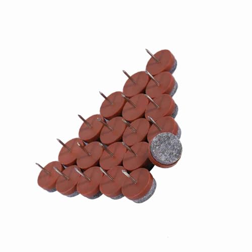 20pcs 20mm Möbelboden Filzpolster, Einfach zu Bedienen, Zuverlässiger Möbelbein, das Einfache und Lärmfreie Filzkissen für Tisch, Sofa, Stuhlbein Bewegt (Brown) von Pssopp