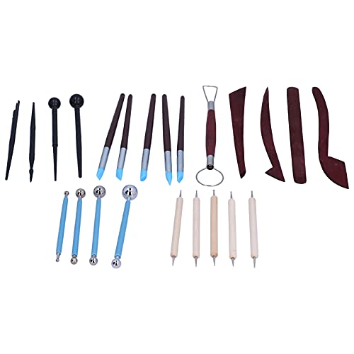 23pcs Clay Sculpting Tools Set, Kugelspeichermodellierungs-Kit-Shaper, Edelstahl-Präd-Widerstand für Skulpturenformungskunst, Ideal für Papierprägenmuster, 23pcs Clay Sculpting Tools Set, Kugelspeichermodellierungs-Kit-Shaper, Edelstahl-Präd-Widerstand für Skulpturenformungskunst, Ideal für Papierprägenmuster, von Pssopp