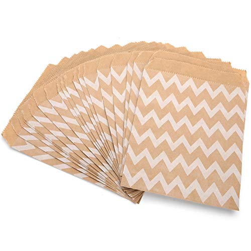 25 Stück Kraftpapiertüten Geschenktüten Papiertüten Tütchen braune Papier Beutel Kraft Geschenkpapier für Geschenktüten Ostertüten Brote Keks verpacken(#2) von Pssopp