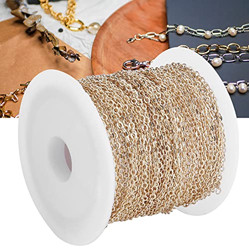 32,8 Fuß DIY Gliederkette Unfertige Kabelkette Halskette Schmuckherstellung Kette für Armband Halskette Extender(Golden) von Pssopp