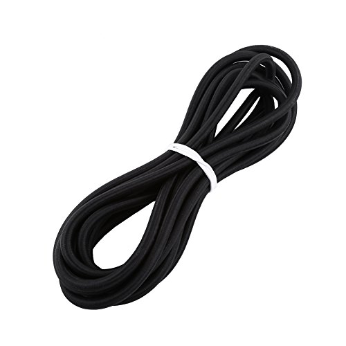 5 Mm 10 M Schwarzes Elastisches Kabel, Leicht zu Schneiden und zu Binden, Guter Abrieb, Polypropylenfaser -Bungee -Schnur für Zelte, Strandschirme, Handtaschen (10 mm 5m) von Pssopp