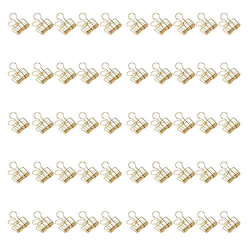 50 Stück goldene Binderklammern, Kordel-Design, vielseitige Büroklammern zum Nähen, Basteln, Büro, Schule, Lebensmittelpakete 50 Stück goldene Binderklammern, Kordel-Design, vielseitige Büroklammern zum Nähen, Basteln, Büro, Schule, Lebensmittelpakete von Pssopp