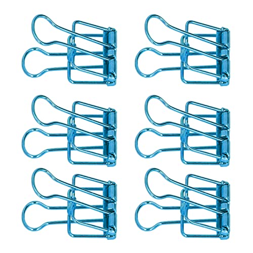 80 Stück Hohle Metall BüRoklammern 19 mm/ 0,7 Inch Foldback Clips Hohle EndStück Clips FüR Dokumente Papiere Testticket Blau von Pssopp