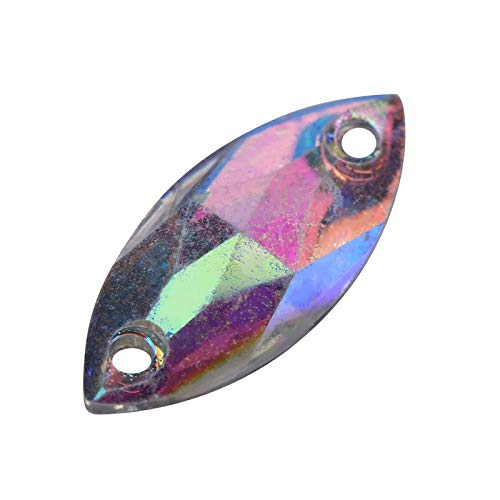 Acryl -Tropf 200pcs Kristall -Strassharz Harz Acrylknöpfe, Ideal für Handgefertigtes Zubehör, 10 Verschiedene Farbtypen, die aus Exquisitem Qualitätsharzkristall Hergestellt Werden, Können (7 * 15 mm von Pssopp