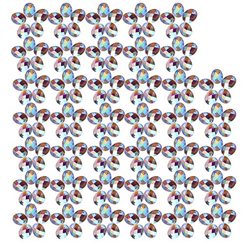 Acryl -Tropf 200pcs Kristall -Strassharz Harz Acrylknöpfe, Ideal für Handgefertigtes Zubehör, 10 Verschiedene Farbtypen, die aus Exquisitem Qualitätsharzkristall Hergestellt Werden, Können (8 * 10mm von Pssopp