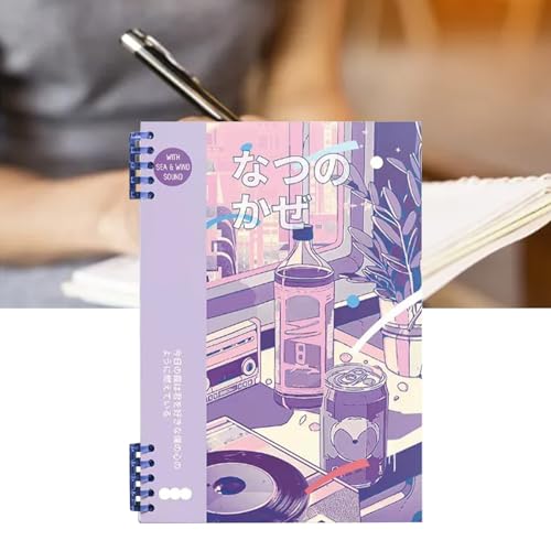 Anpassbares Spiralnotizbuch, Premium -Tintenpapier, Elegante Lichtabdeckung, 120 Seiten, B5 -Größe, Spiralagebuch für Notetaking, Zeichnung mit Multifunktionalem Gebrauch (Liniertes Papier) von Pssopp