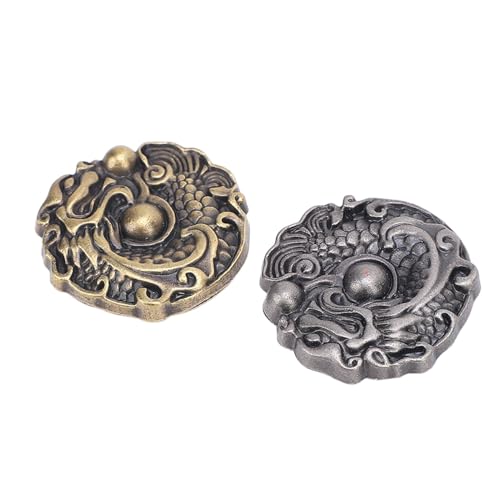 Drachenmuster -Metallknöpfe, Zinklegungs -Konstruktion Vintage -Kleidungsknöpfe, Einzigartige Drachenmotiv -geprägte Knöpfe für Mode -Handwerk, Vielseitige Anwendungen mit Leder von Pssopp